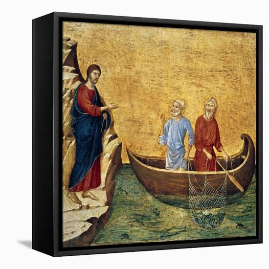 Vocacion De Los Apostoles Pedro Y Andres-Duccio Di buoninsegna-Framed Premier Image Canvas