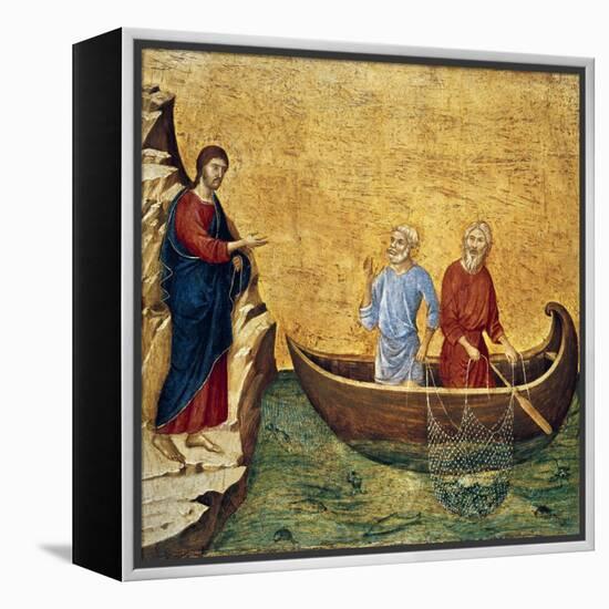 Vocacion De Los Apostoles Pedro Y Andres-Duccio Di buoninsegna-Framed Premier Image Canvas