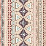 Tribal Striped Seamless Pattern.-Vodoleyka-Art Print