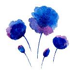 Watercolor Poppies on the White Background.-Vodoleyka-Art Print
