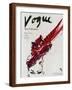 Vogue Cover - April 1946 - Feathered Hat-Carl "Eric" Erickson-Framed Art Print