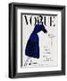 Vogue Cover - April 1947 - Black and Blue-Dagmar-Framed Art Print