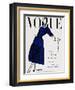 Vogue Cover - April 1947 - Black and Blue-Dagmar-Framed Art Print