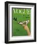 Vogue Cover - April 1957-Richard Rutledge-Framed Art Print