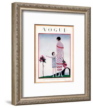 Vogue Cover - August 1925-André E. Marty-Framed Premium Giclee Print