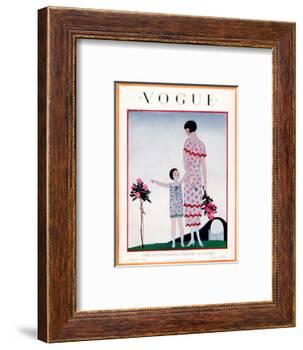 Vogue Cover - August 1925-André E. Marty-Framed Premium Giclee Print
