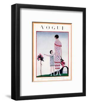 Vogue Cover - August 1925-André E. Marty-Framed Premium Giclee Print