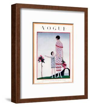 Vogue Cover - August 1925-André E. Marty-Framed Premium Giclee Print