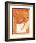 Vogue Cover - August 1927-Georges Lepape-Framed Premium Giclee Print