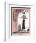 Vogue Cover - August 1929-André E. Marty-Framed Art Print