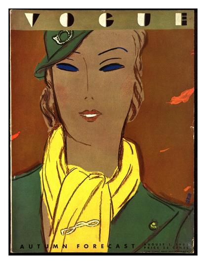 'Vogue Cover - August 1933' Premium Giclee Print - Eduardo Garcia ...