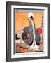 Vogue Cover - February 1914-George Wolfe Plank-Framed Art Print