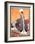 Vogue Cover - February 1914-George Wolfe Plank-Framed Art Print