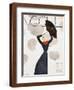 Vogue Cover - February 1933 - Umbrella Weather-Georges Lepape-Framed Art Print
