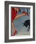 Vogue Cover - February 1958 - Running with the Bulls-Richard Rutledge-Framed Art Print