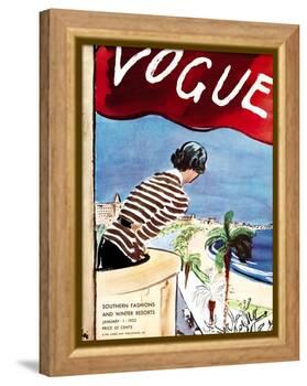 Vogue Cover - January 1932-Carl "Eric" Erickson-Framed Stretched Canvas
