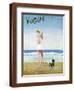 Vogue Cover - July 1937 - Beach Walk-Eduardo Garcia Benito-Framed Art Print