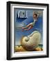Vogue Cover - July 1937 - Surreal Shell-Miguel Covarrubias-Framed Art Print