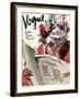Vogue Cover - July 1941 - Summer Reading-René Bouét-Willaumez-Framed Premium Giclee Print