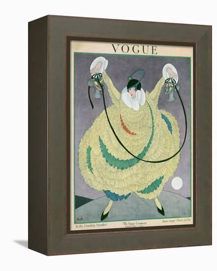 Vogue Cover - June 1917-George Wolfe Plank-Framed Stretched Canvas