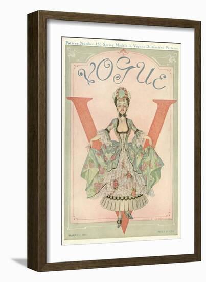 Vogue Cover - March 1911-Frank X. Leyendecker-Framed Premium Giclee Print
