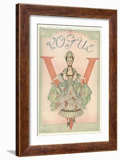 Vogue Cover - March 1911-Frank X. Leyendecker-Framed Premium Giclee Print