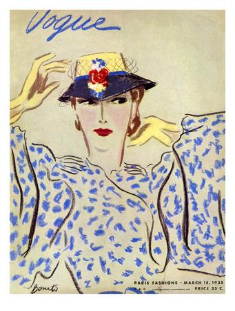 'Vogue Cover - March 1935' Premium Giclee Print - Eduardo Garcia Benito ...