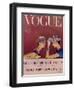 Vogue Cover - March 1954 - Floral Hats-Richard Rutledge-Framed Art Print