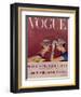 Vogue Cover - March 1954 - Floral Hats-Richard Rutledge-Framed Art Print