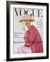 Vogue Cover - March 1956 - Pretty in Pink-Karen Radkai-Framed Premium Giclee Print