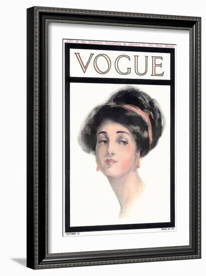 Vogue Cover - October 1910-Helen Dryden-Framed Premium Giclee Print