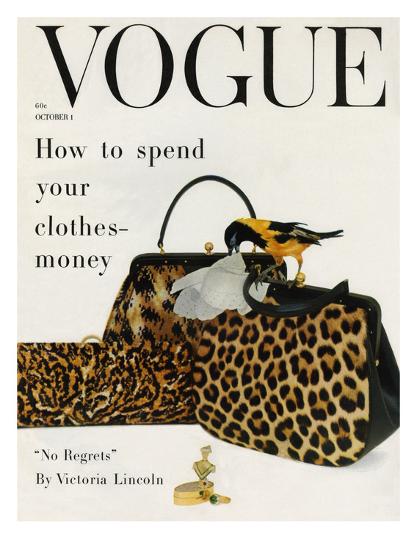 Vogue Cover - October 1958-Richard Rutledge-Framed Giclee Print