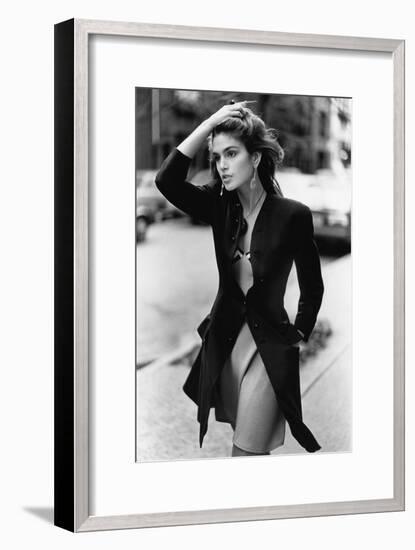 Vogue - February 1988 - Cindy Crawford, 1988-Arthur Elgort-Framed Premium Giclee Print