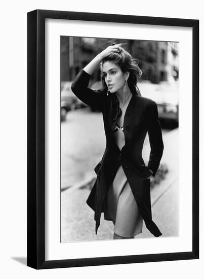 Vogue - February 1988 - Cindy Crawford, 1988-Arthur Elgort-Framed Premium Giclee Print