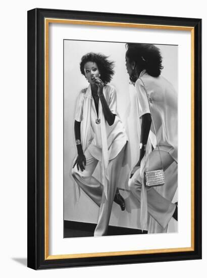 Vogue - January 1977-Chris Von Wangenheim-Framed Premium Photographic Print