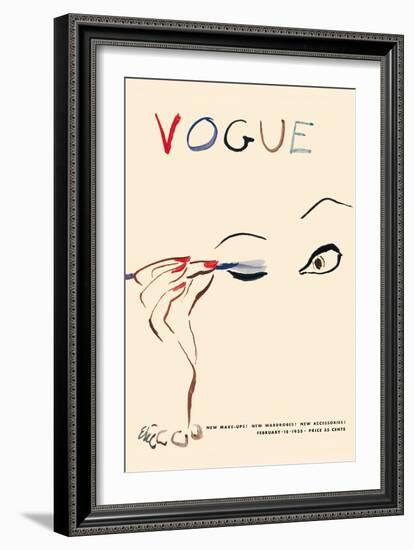Vogue Magazine Cover - February 15, 1935-Carl Erickson-Framed Art Print
