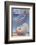 Vogue Magazine Cover - July, 1937 - Surreal Beach Fantasy-Miguel Covarrubias-Framed Art Print