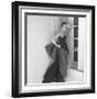 Vogue - March 1952 - Schiaparelli Dress with Venus de Milo Drapery-Henry Clarke-Framed Premium Photographic Print
