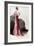 Vogue - October 1934 - Red Vionnet Evening Gown-René Bouét-Willaumez-Framed Premium Giclee Print