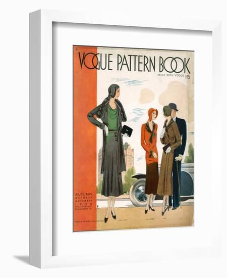 Vogue Pattern Book Cover, UK, 1930-null-Framed Giclee Print