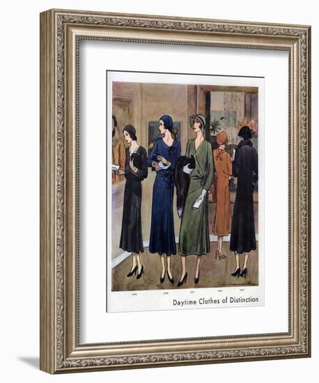 Vogue Pattern Book, Magazine Plate, UK, 1930-null-Framed Giclee Print