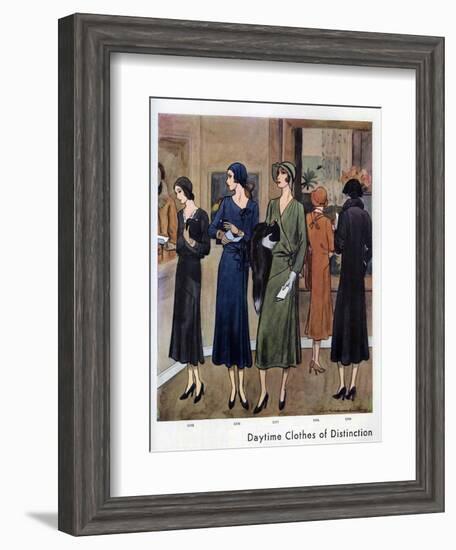 Vogue Pattern Book, Magazine Plate, UK, 1930-null-Framed Giclee Print