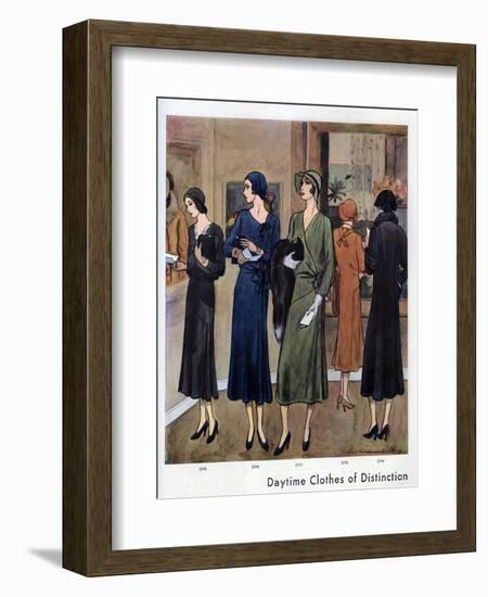 Vogue Pattern Book, Magazine Plate, UK, 1930-null-Framed Giclee Print