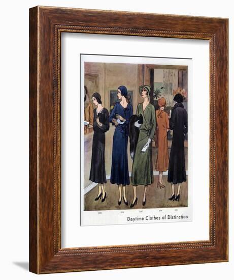 Vogue Pattern Book, Magazine Plate, UK, 1930-null-Framed Giclee Print