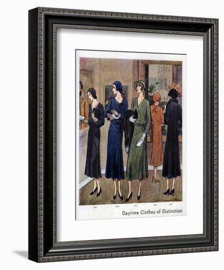 Vogue Pattern Book, Magazine Plate, UK, 1930-null-Framed Giclee Print