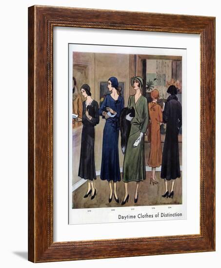 Vogue Pattern Book, Magazine Plate, UK, 1930-null-Framed Giclee Print