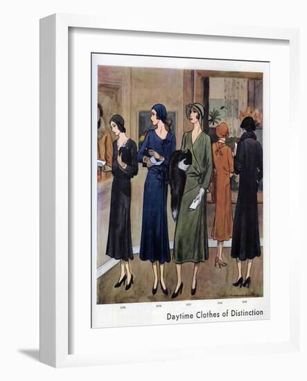 Vogue Pattern Book, Magazine Plate, UK, 1930-null-Framed Giclee Print