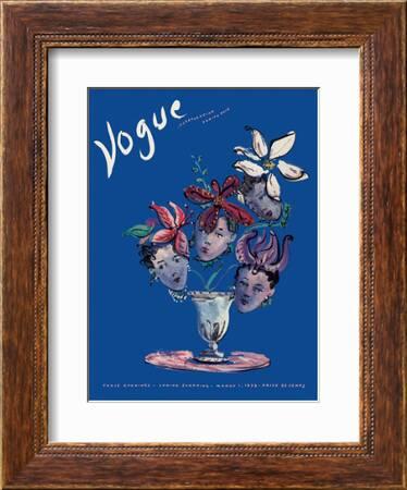 Vogue (Vanity Fair) - Magazine Cover March, 1938' Art Print - Christian Bérard Vogue (Vanity Fair) - Magazine Cover March, 1938' Art Print - Christian Bérard