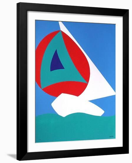 Voile-Jean Coulot-Framed Serigraph