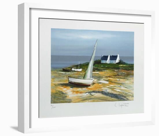 Voilier sur la plage-Georges Laporte-Framed Limited Edition